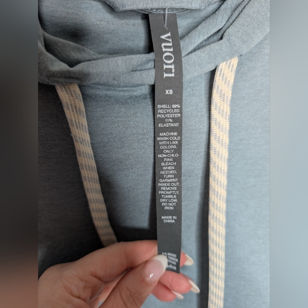 Vuori Halo Essential Blue Gray Hoodie Sweatshirt XS - Picture 4 of 6